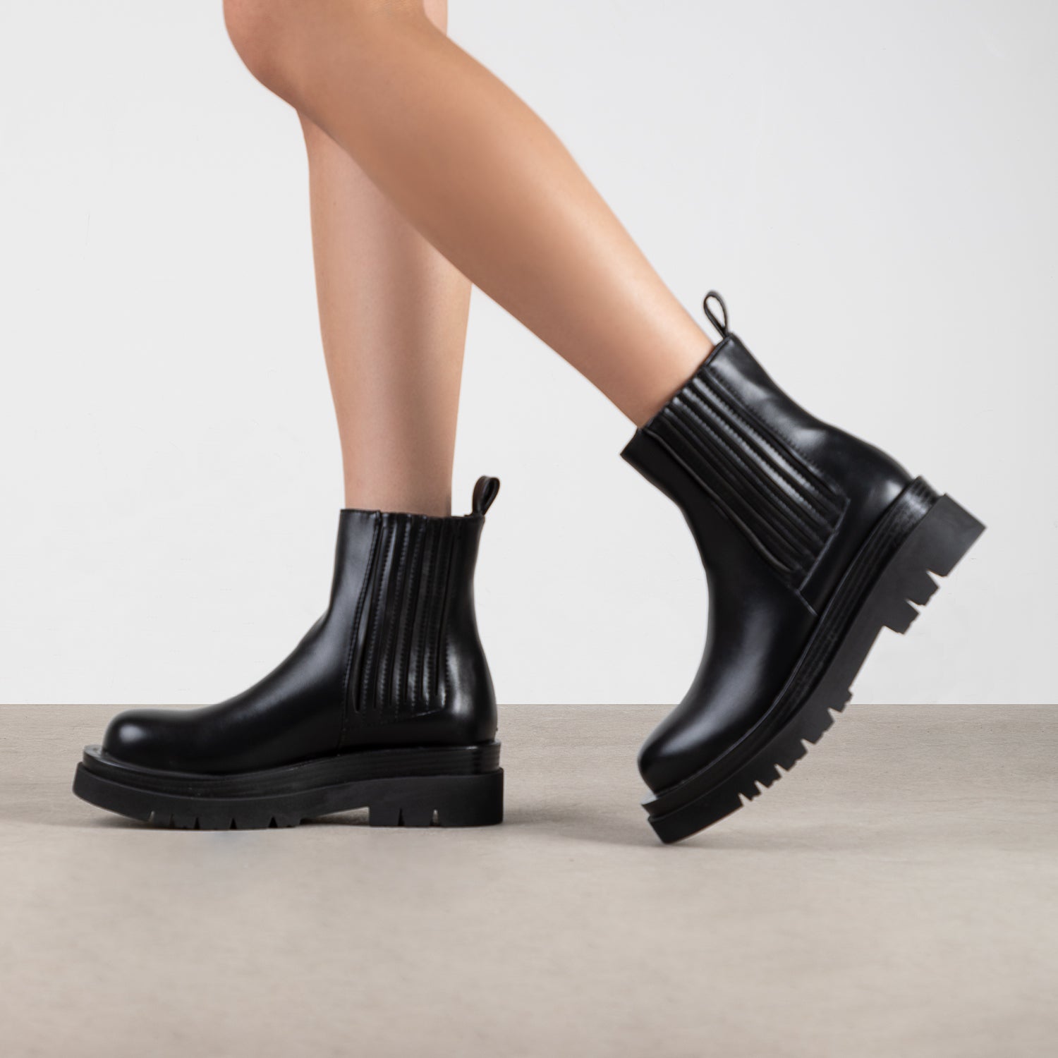 RAID Ailani Chunky Ankle Boots in Black