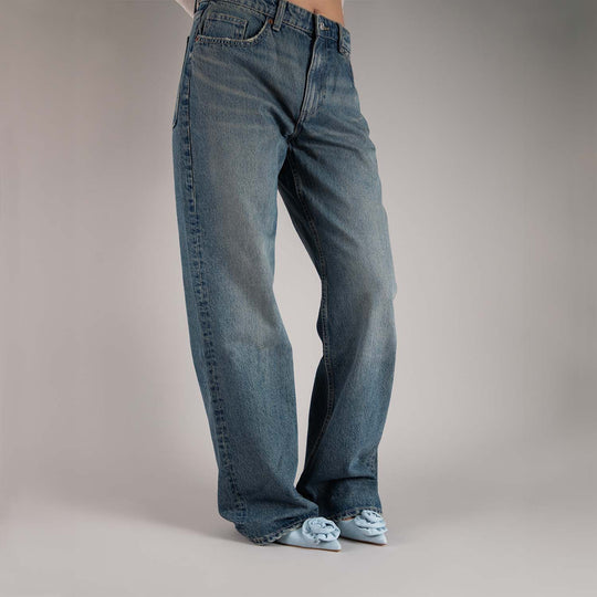 RAID Aamna Heeled Sandals in Blue Denim