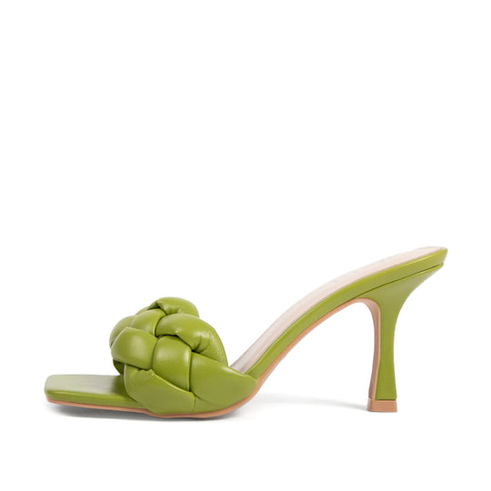 RAID Sandra Padded Mule in Apple Green