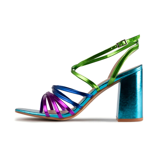 RAID Devika Strappy Sandal in Blue Multi