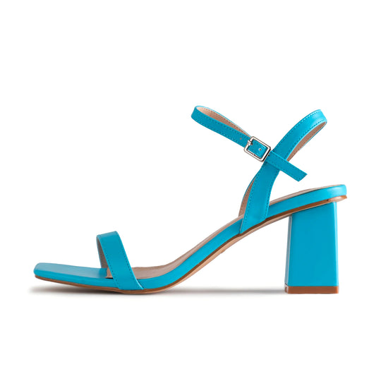 RAID Lilac Block Heeled Sandal in Blue