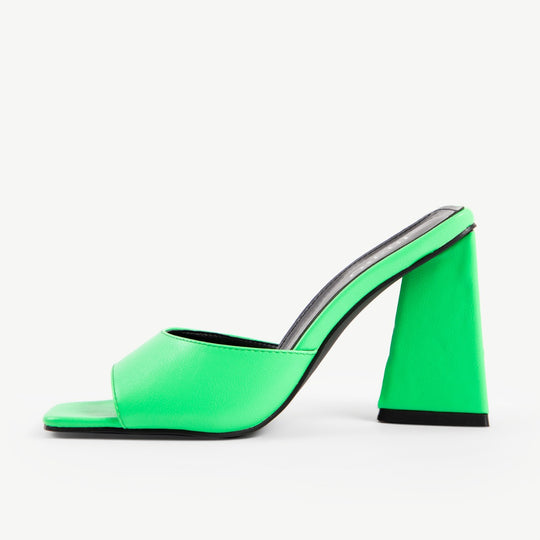 BEBO Kyrah Heeled Mule in Lime