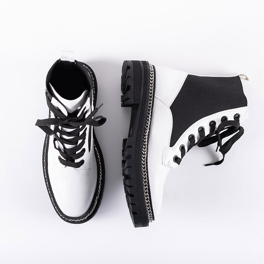 RAID Lorelle Chunky Hiker Boot in White