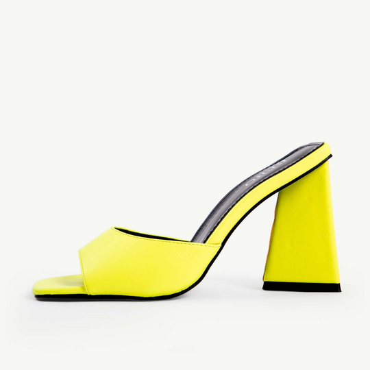 BEBO Kyrah Heeled Mule in Yellow