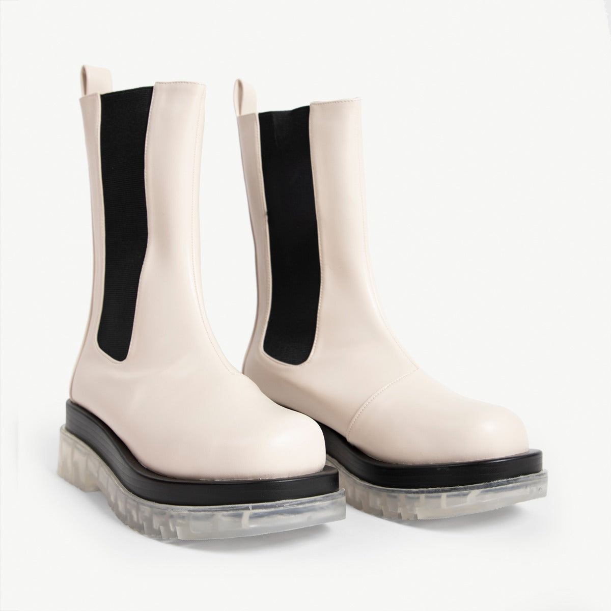 RAID Neville Chunky Boot in Off White