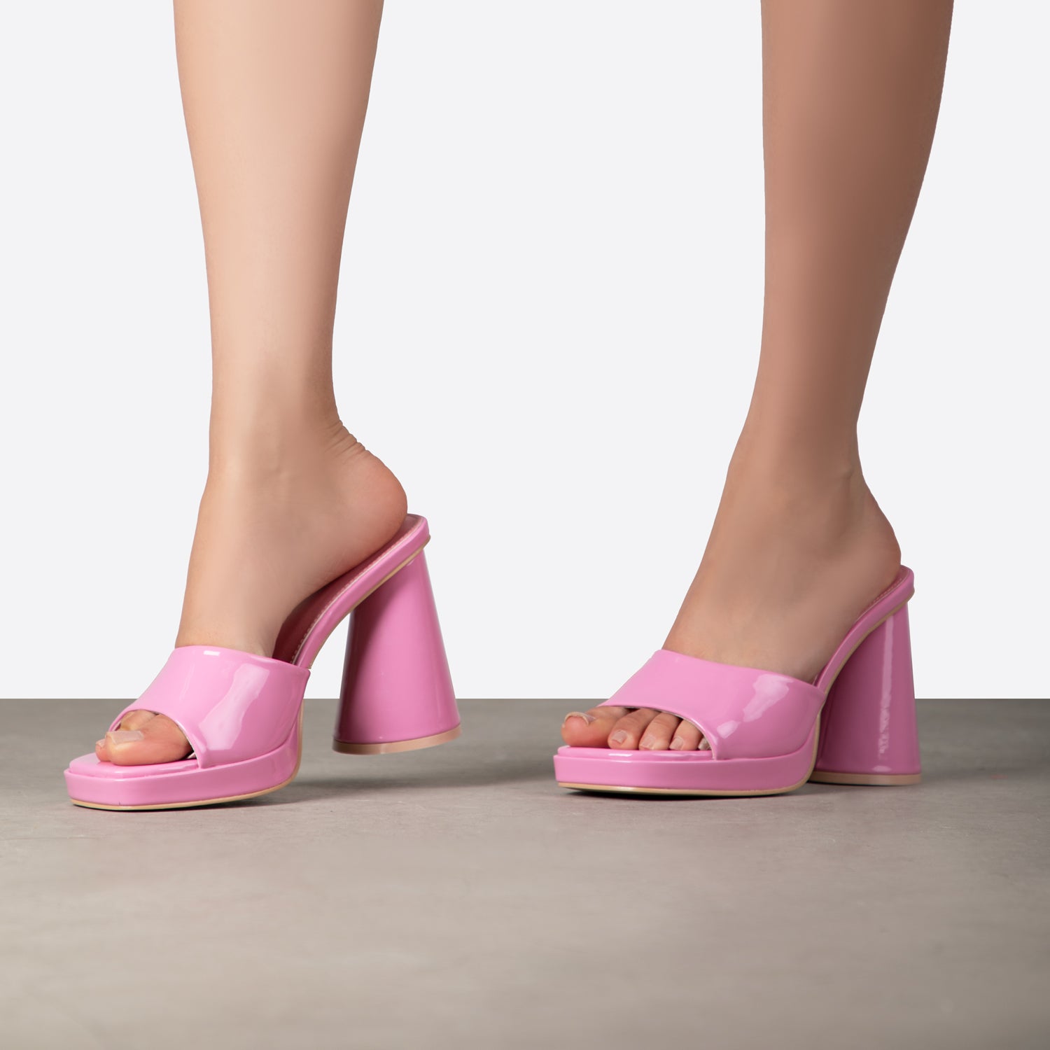 RAID Kiko Block Heeled Mule in Pink