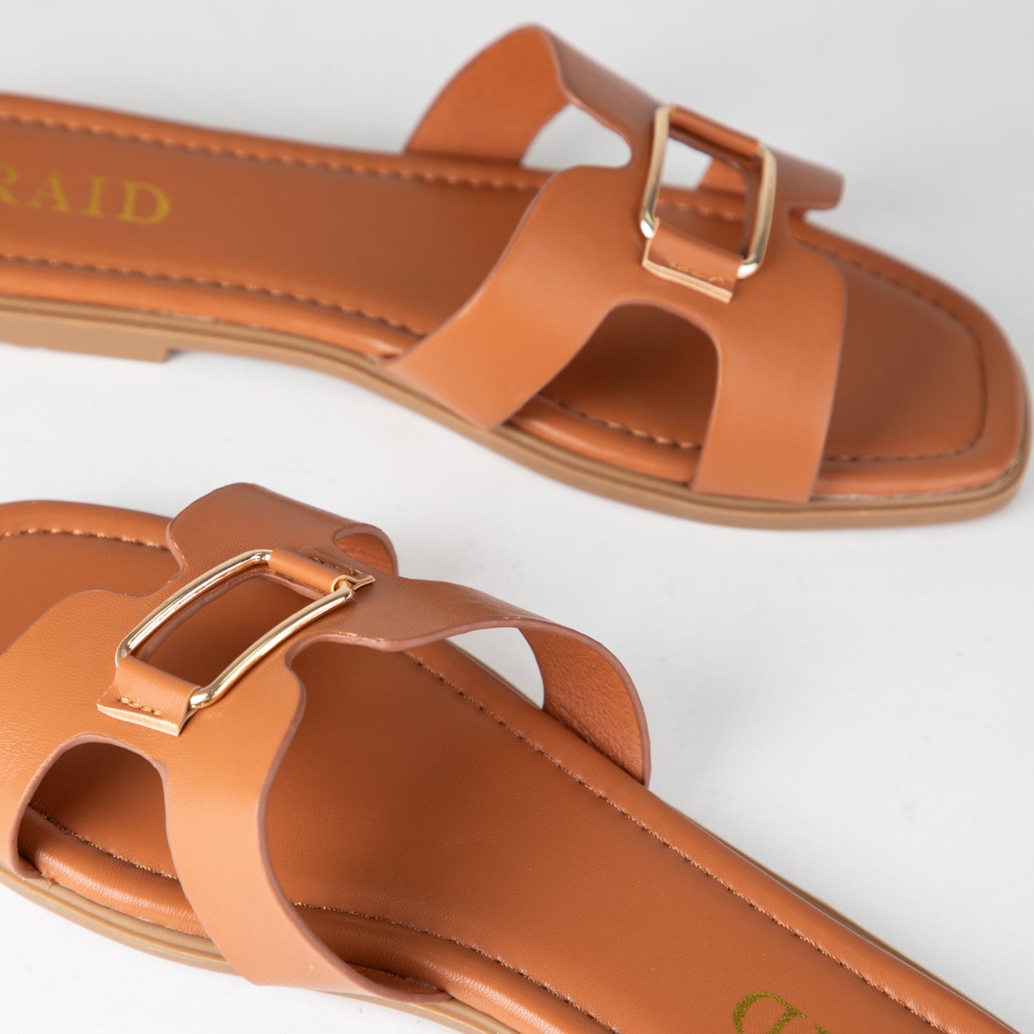 RAID Enola Flat Mules in Tan