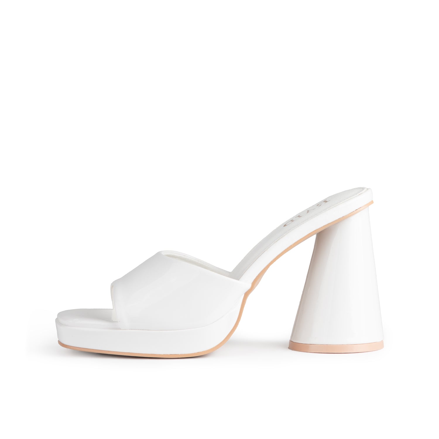 RAID Kiko Block Heeled Mule in White