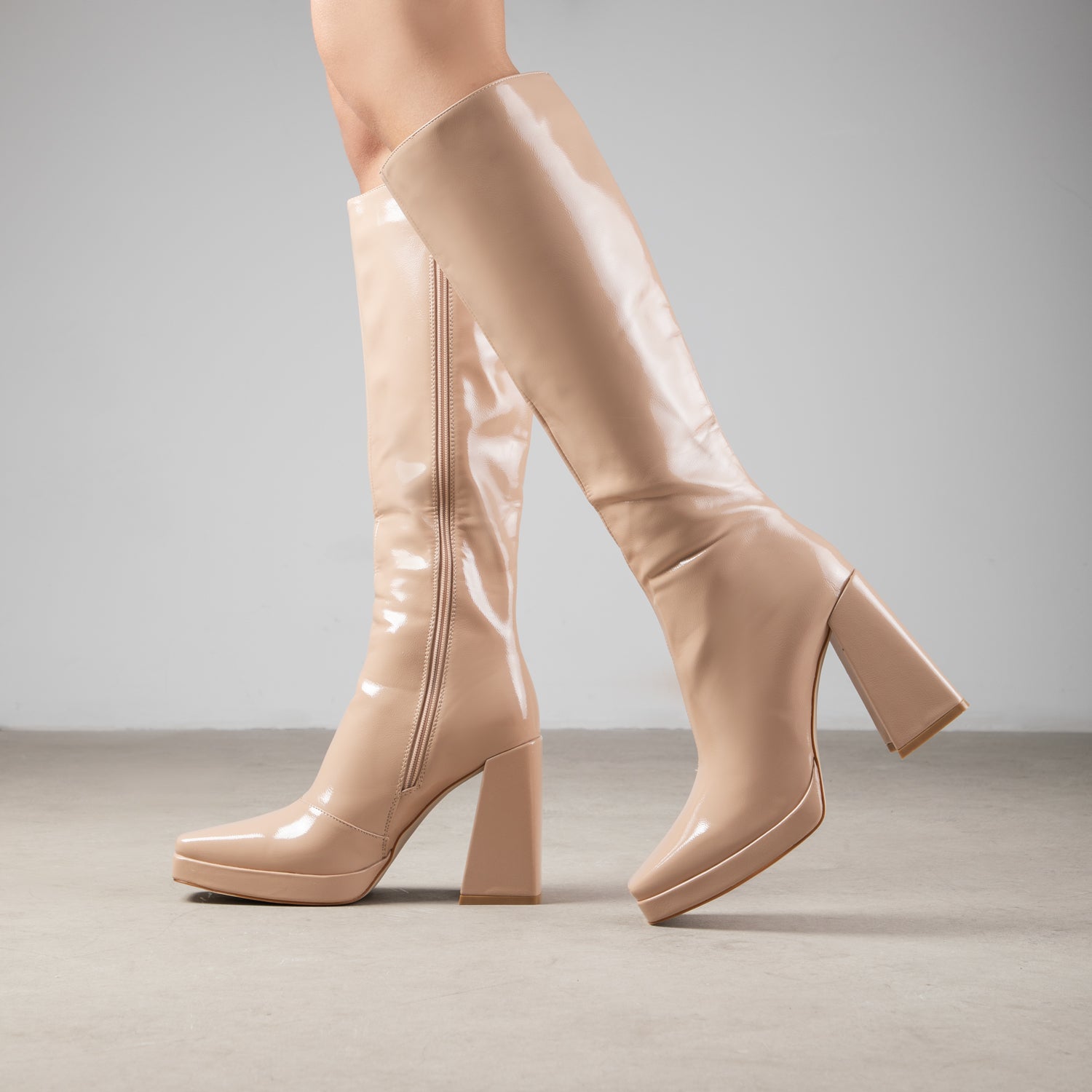 RAID Rosie Long Boot in Nude