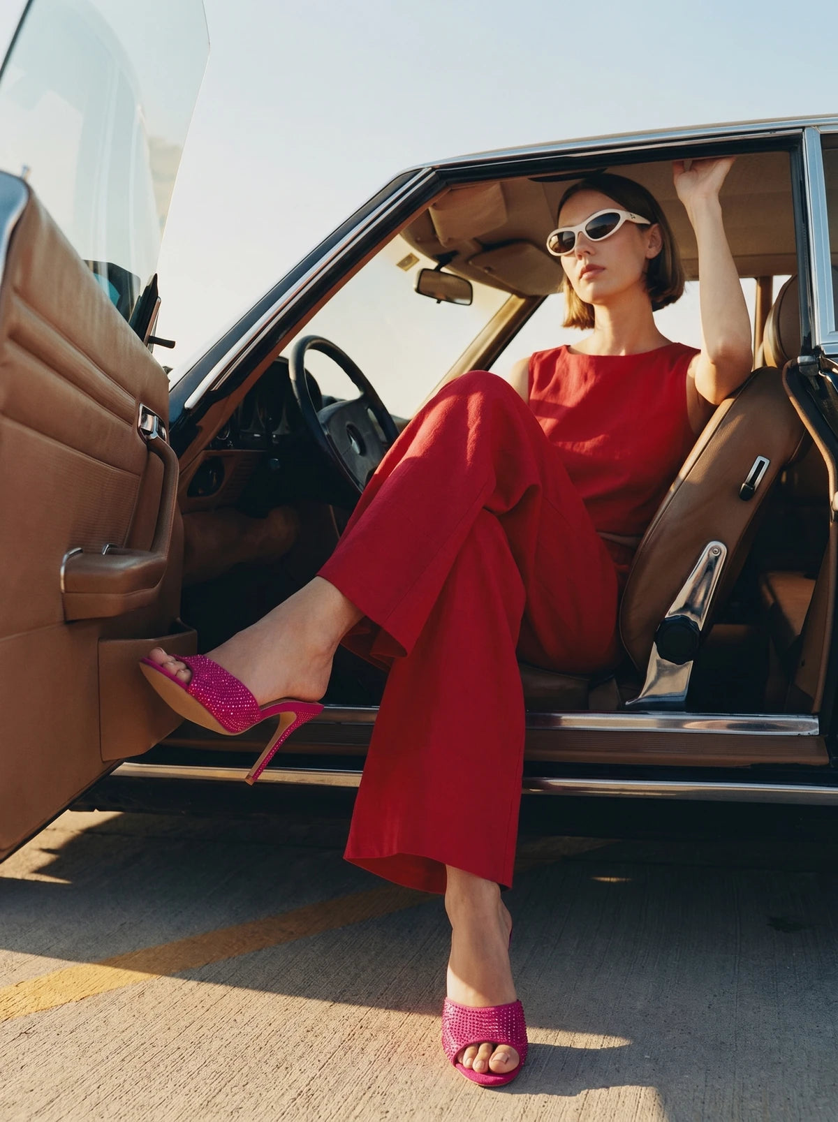 RAID Aamirah Heeled Mule in Dark Pink
