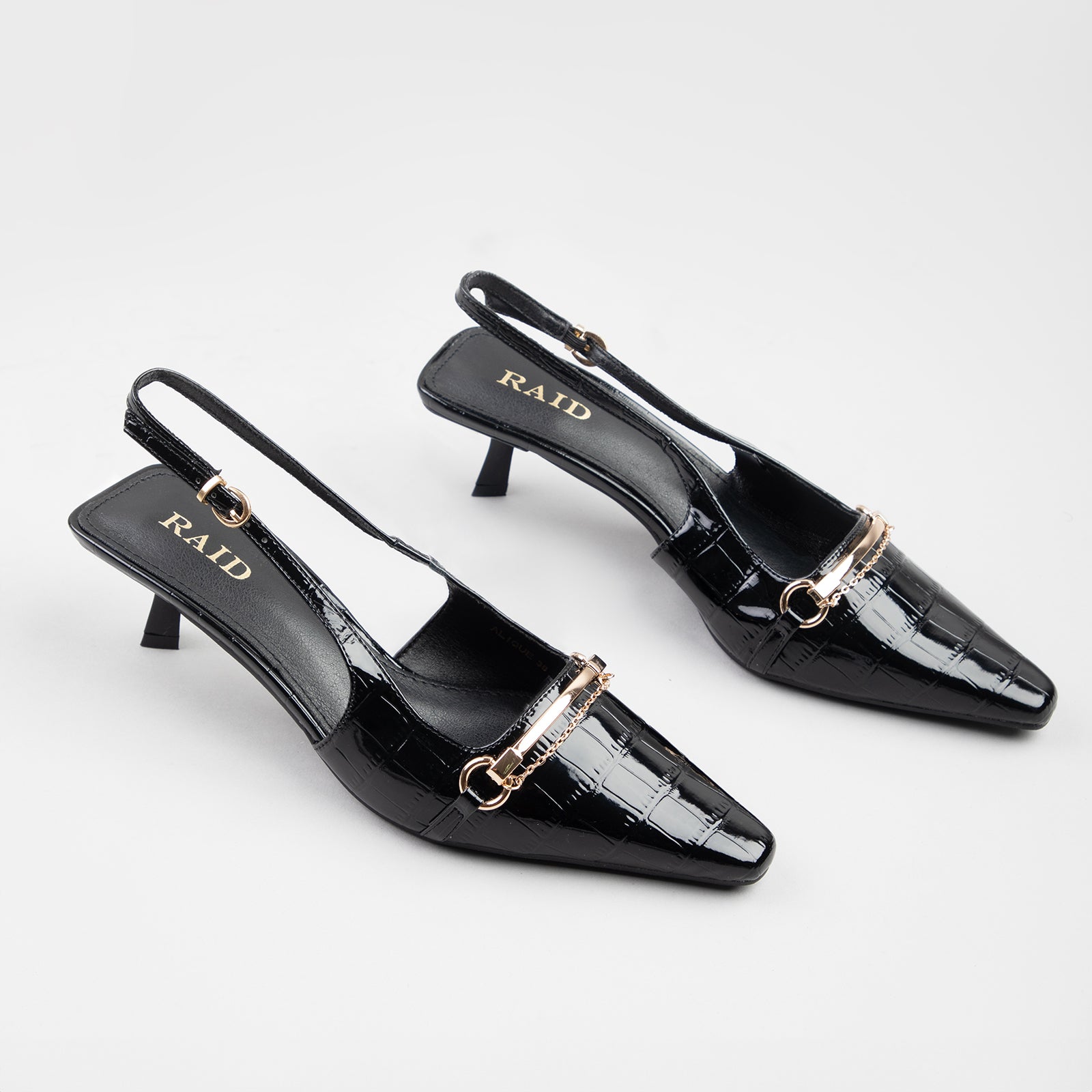 RAID Alique Slingbacks in Black