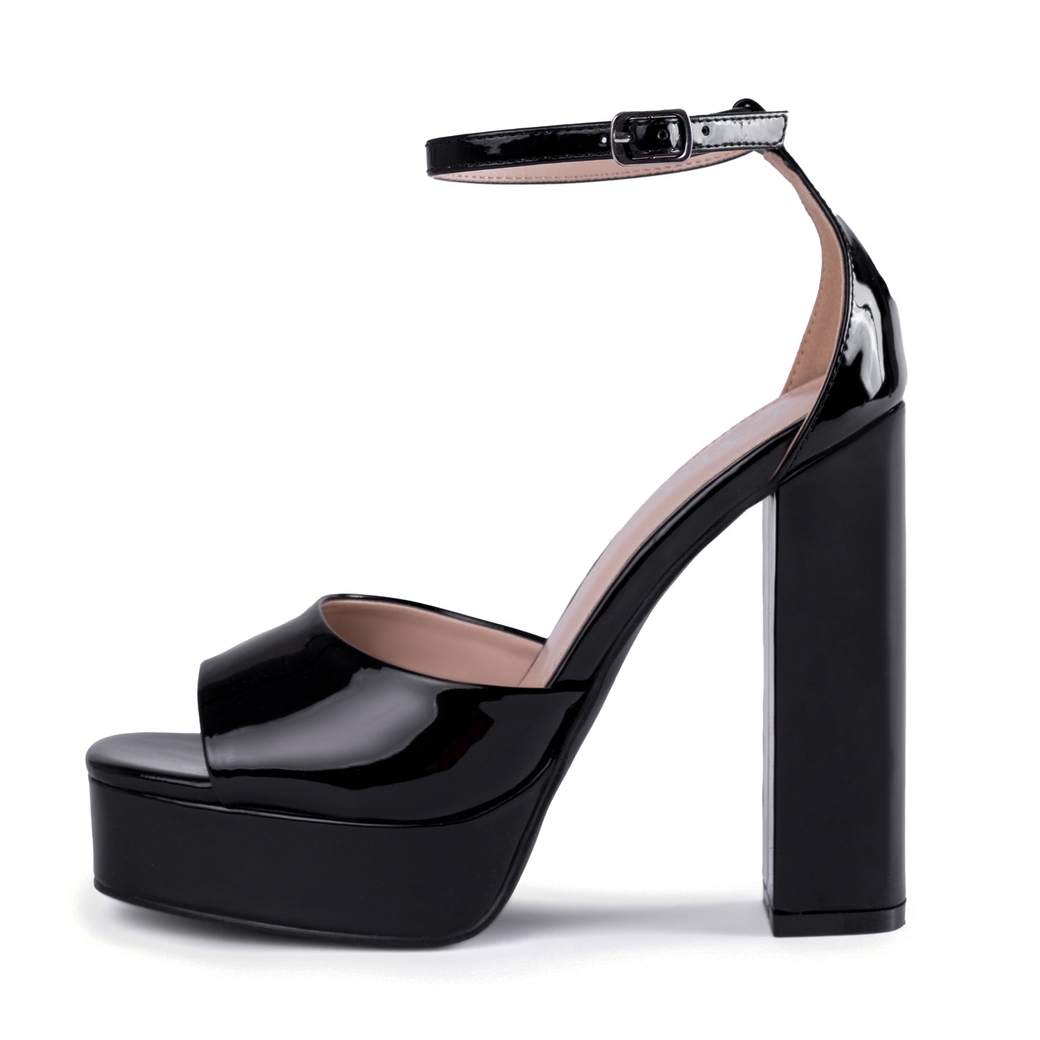 RAID Aasma Platform Heel in Black Patent