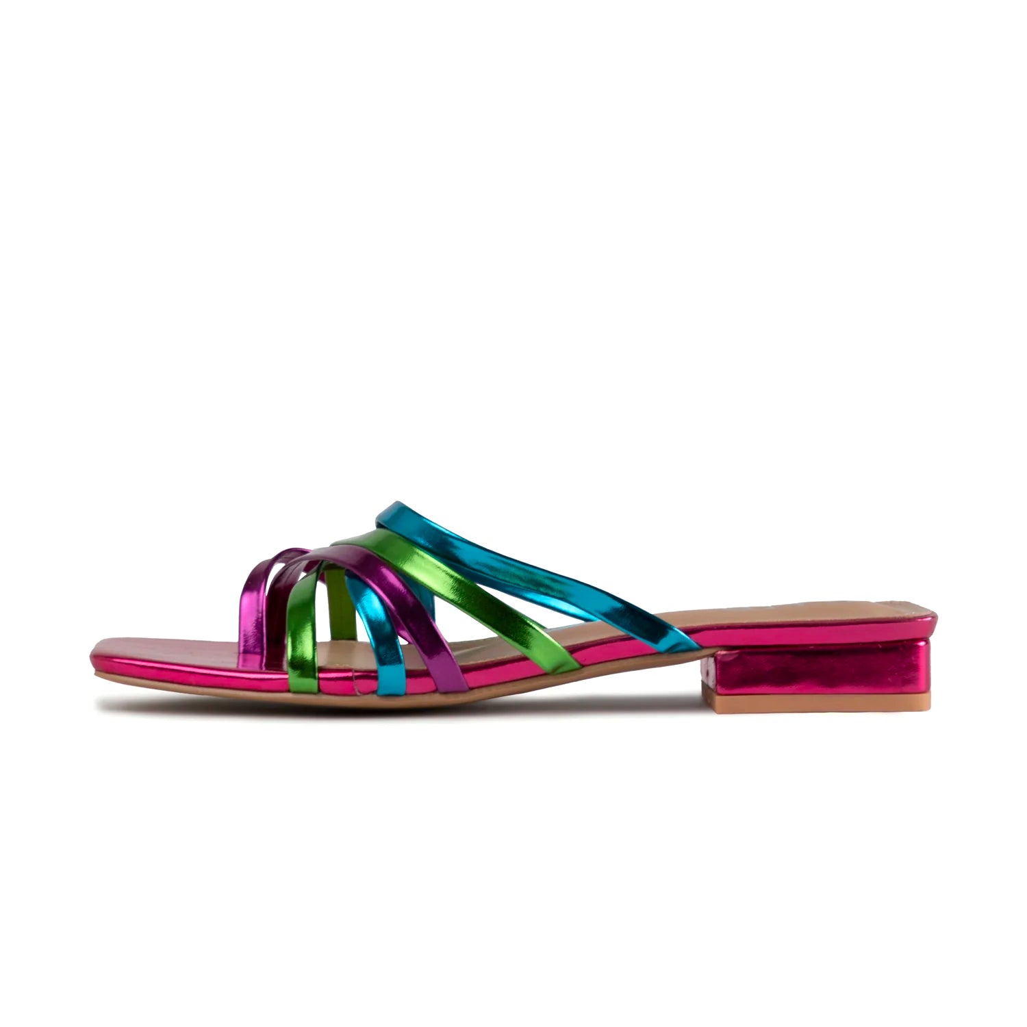 RAID Adonia Flat Mule in Pink Multi