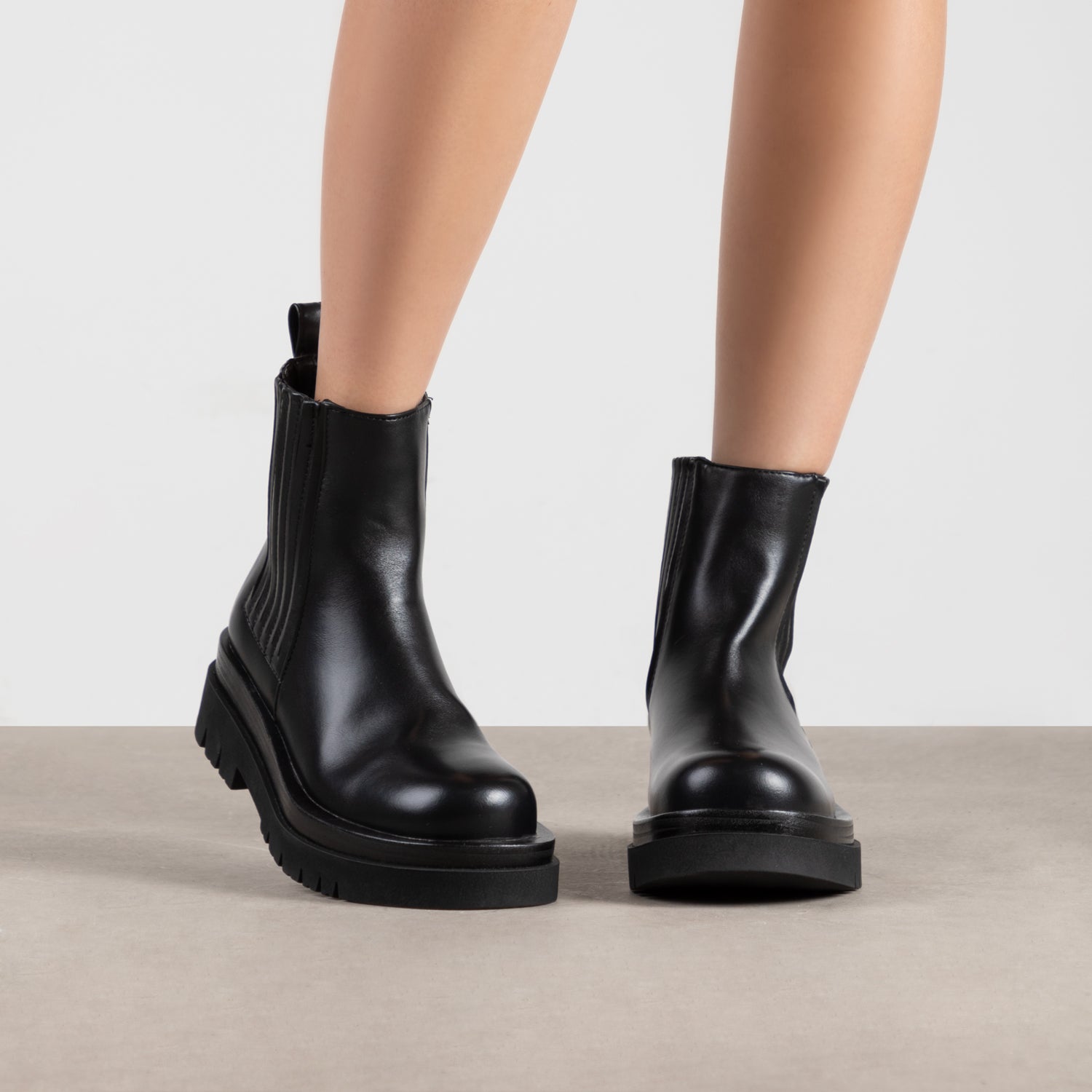 RAID Ailani Chunky Ankle Boots in Black