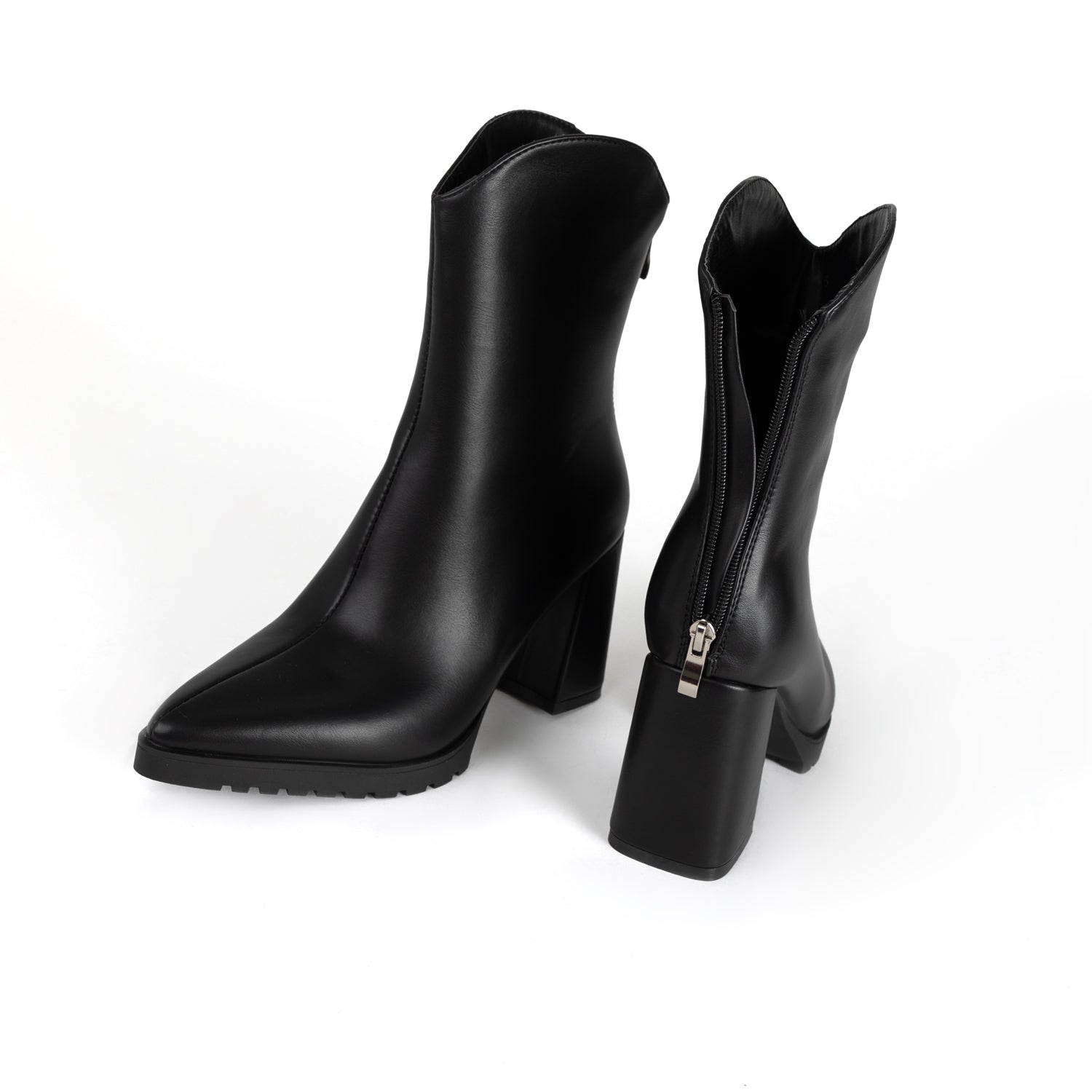 RAID Alizaa Block Heeled Ankle Boots in Black