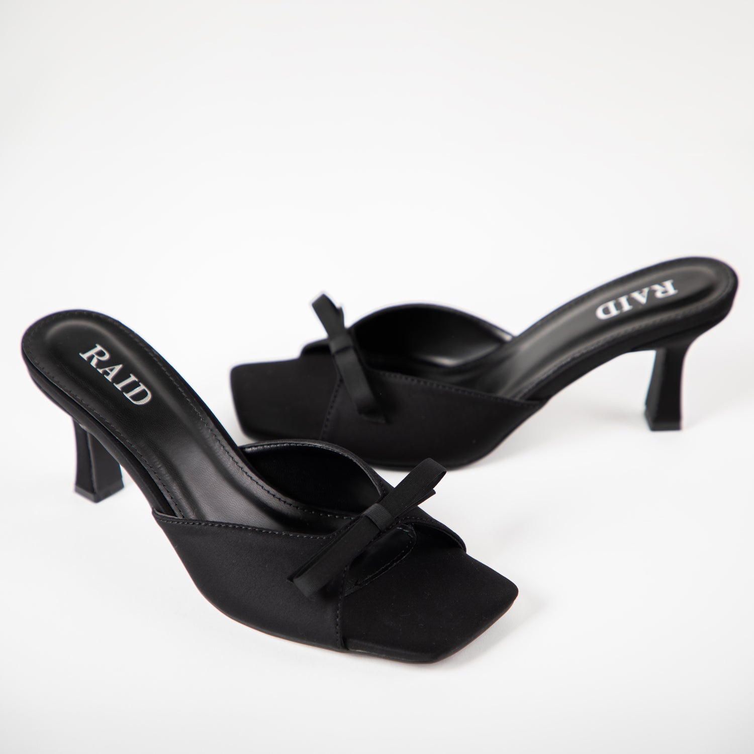 RAID Angie Heeled Mules in Black