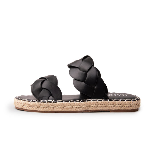RAID Aries Flat Sandals in Black