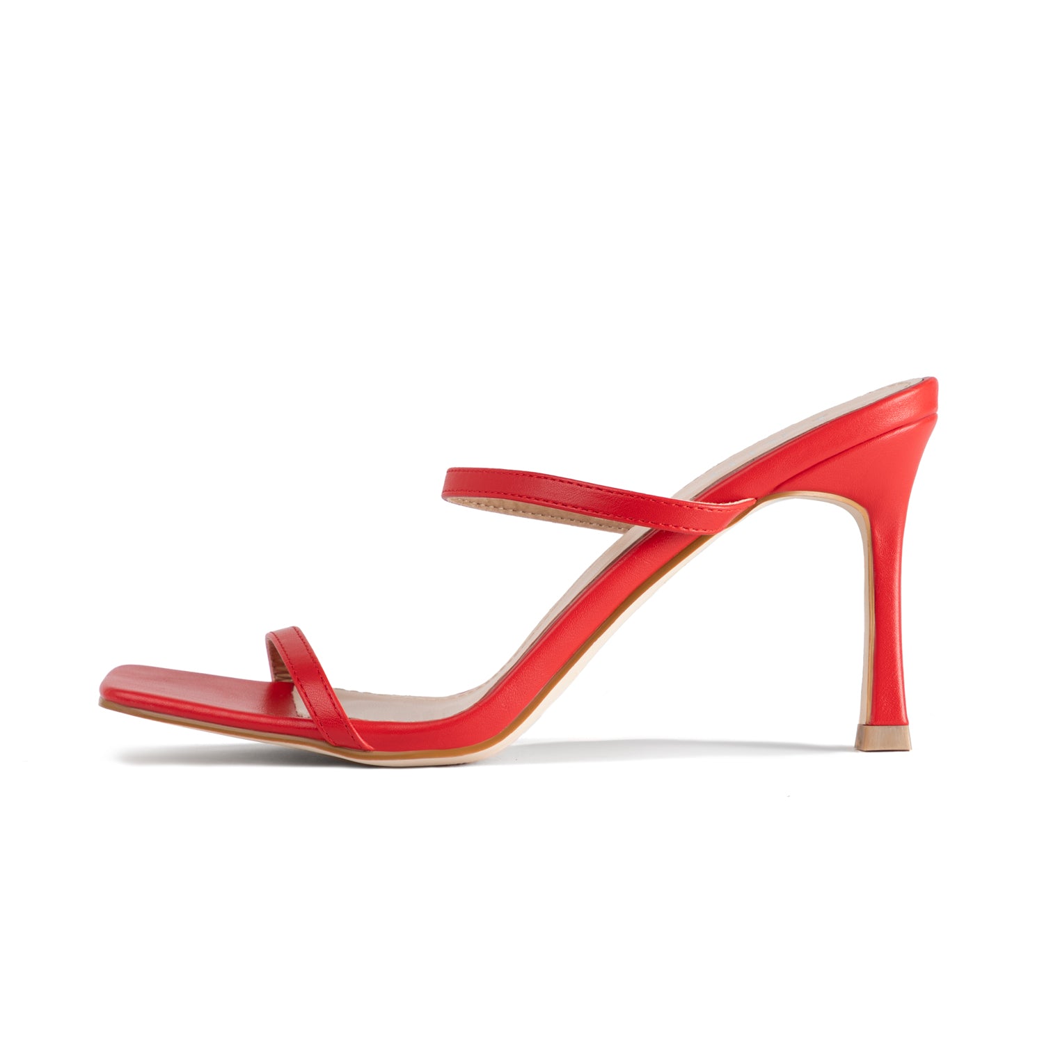 RAID Audley Heeled Mules in Red