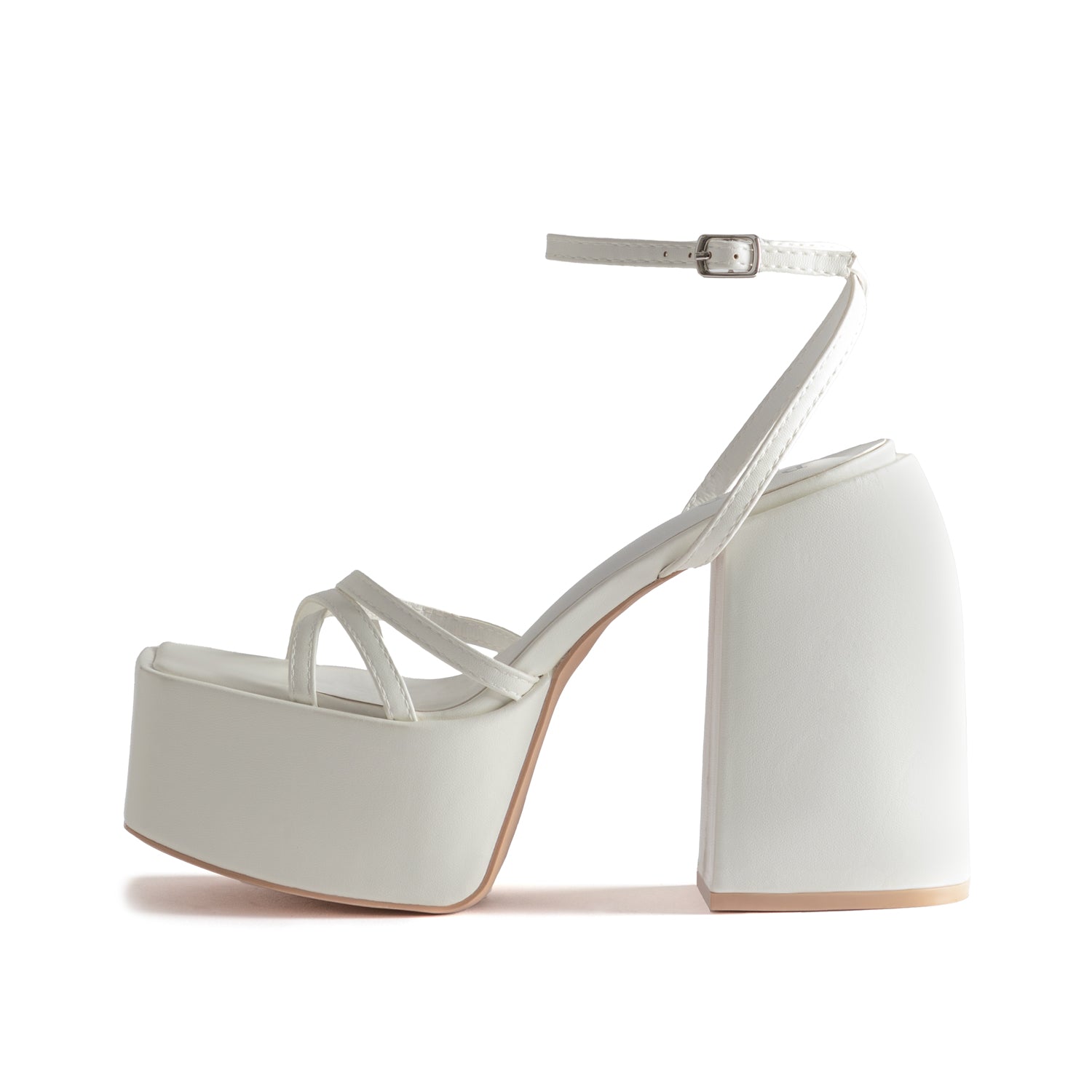 RAID Belcia Platform Sandal in White