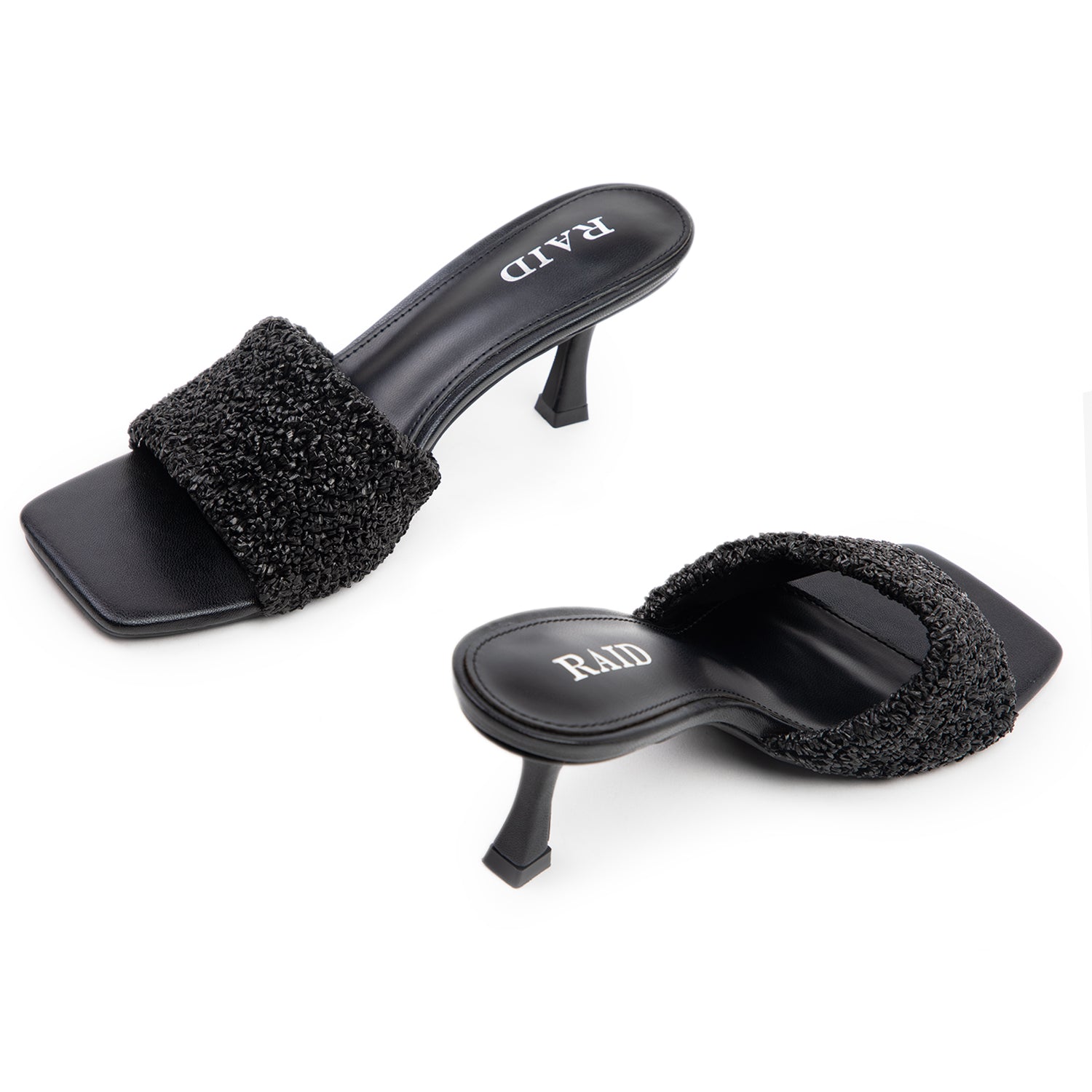 RAID Caprice Heeled Mule in Black