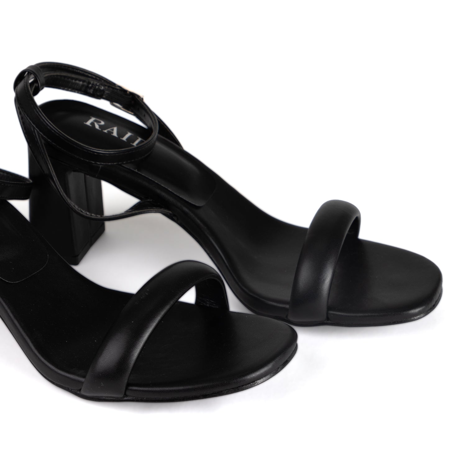 RAID Cossette Block Heeled Sandals in Black