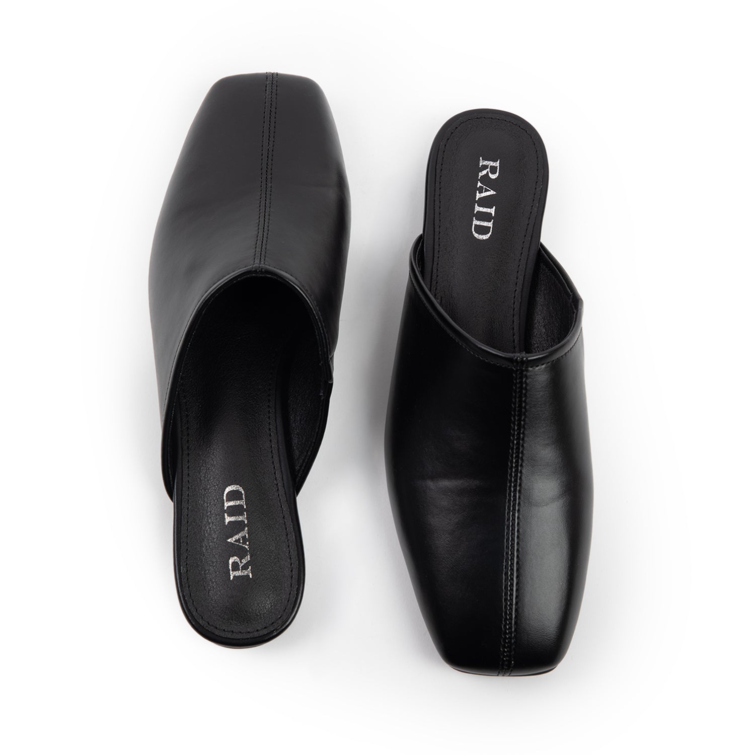 RAID Delta Slip On Mules in Black