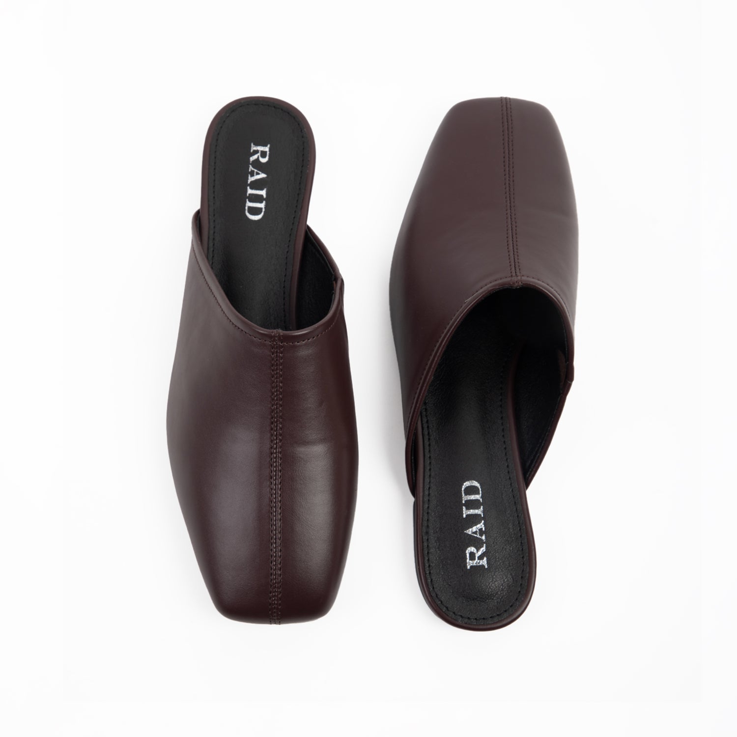 RAID Delta Slip On Mules in Brown