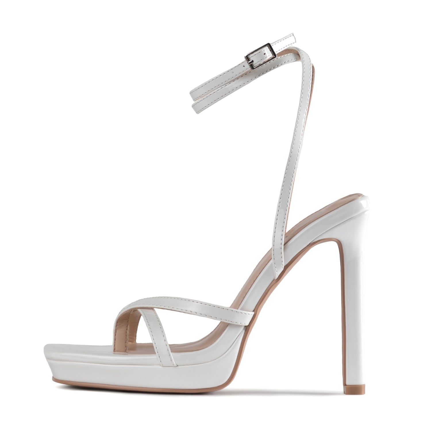 RAID Dimona Strappy Platform Heel in White