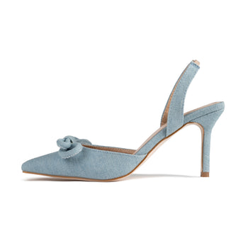 RAID Elenaa Heeled Sandals in Blue Denim