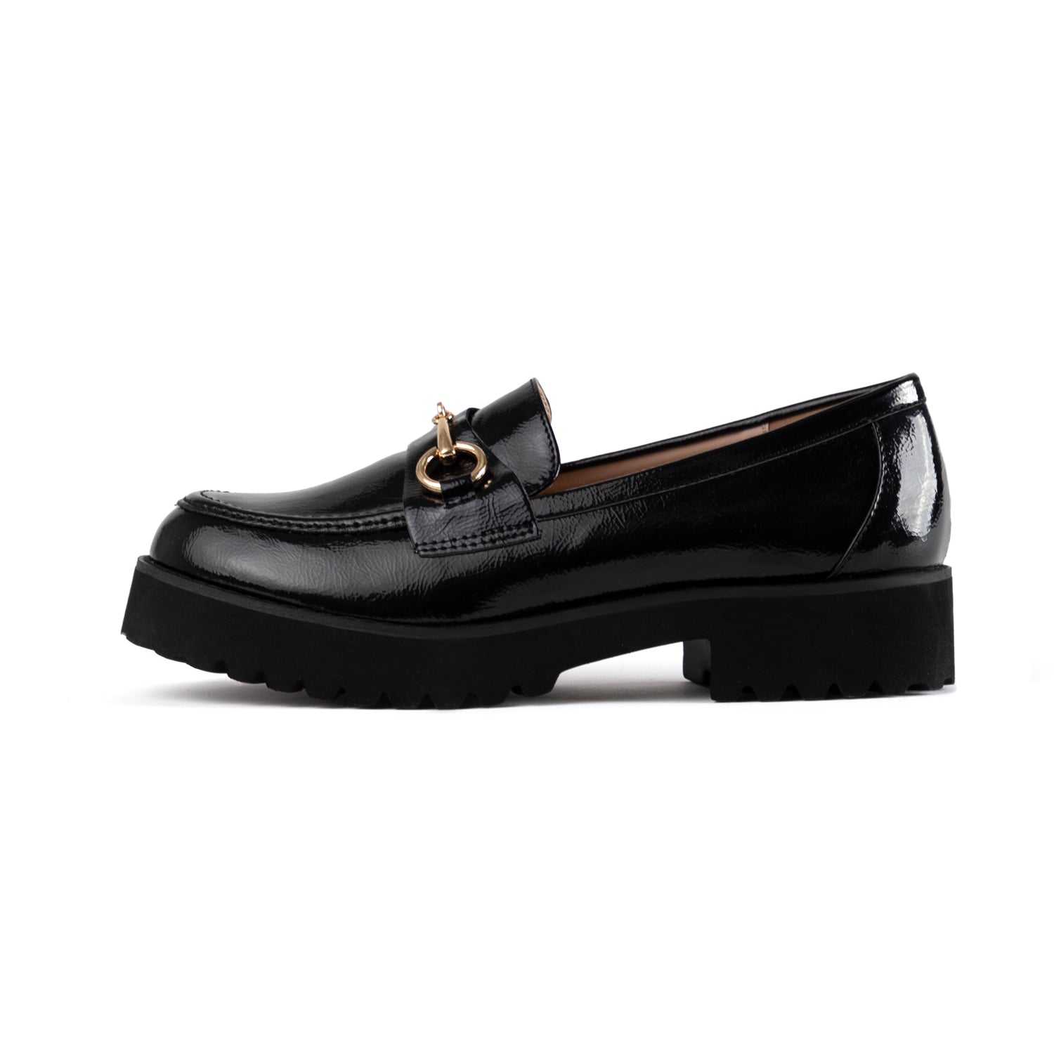 RAID Empire Chunky Shoe in Black Crinkle