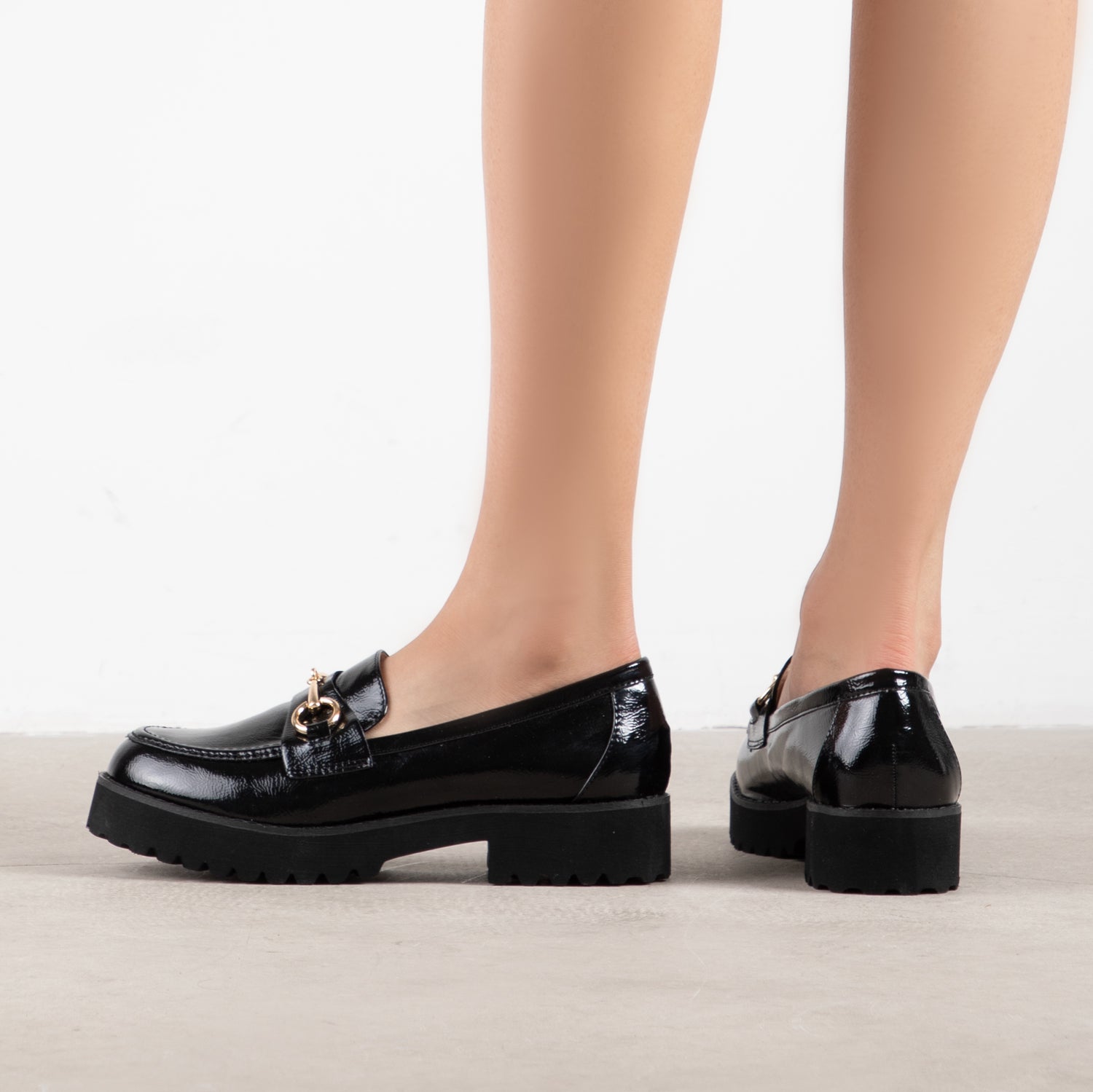 RAID Empire Chunky Shoe in Black Crinkle