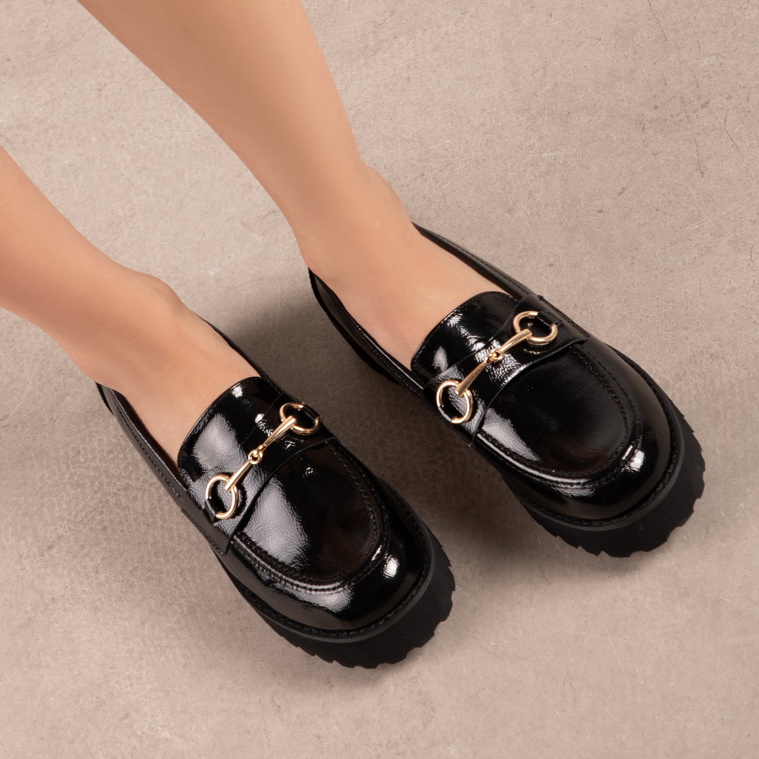 RAID Empire Chunky Shoe in Black Crinkle
