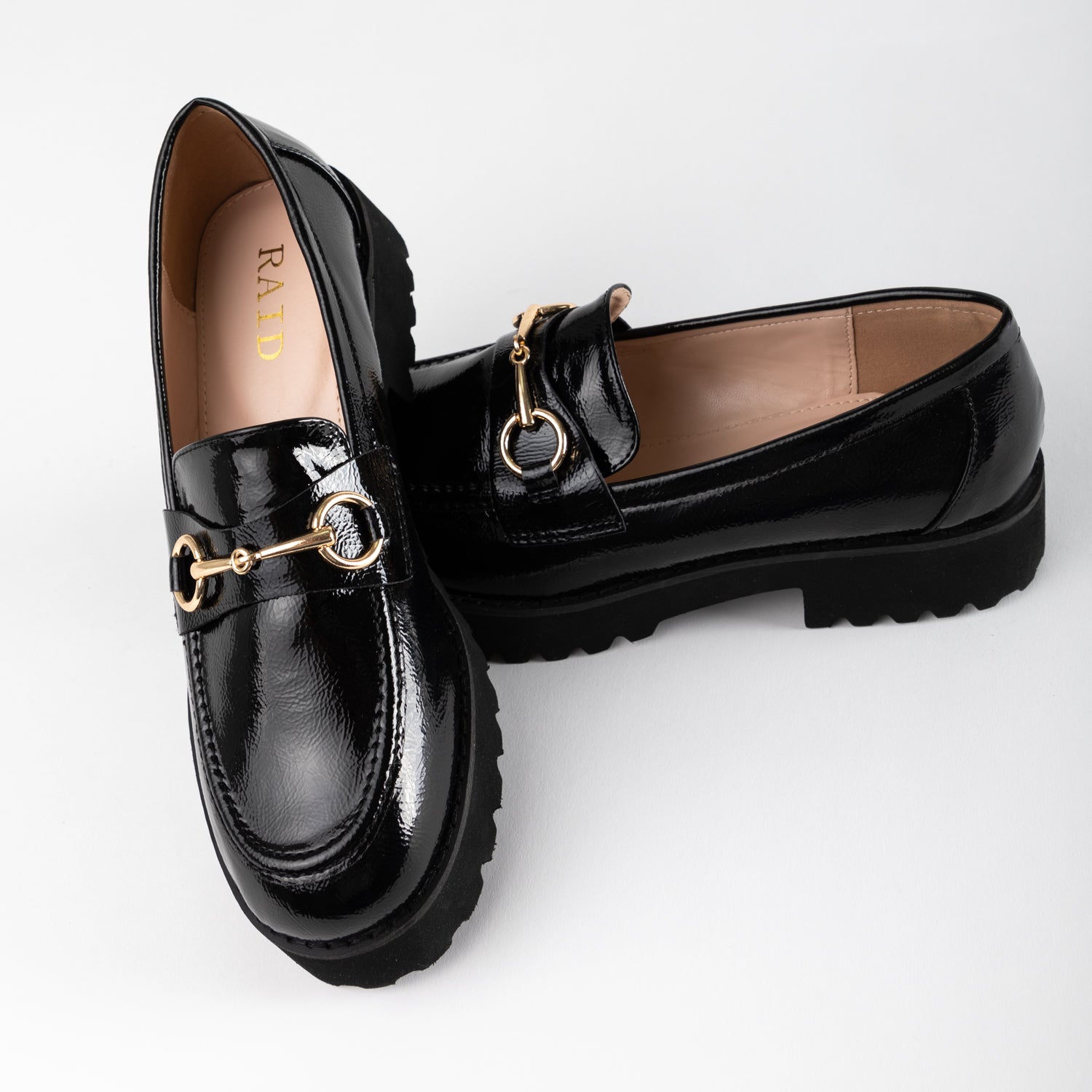 RAID Empire Chunky Shoe in Black Crinkle