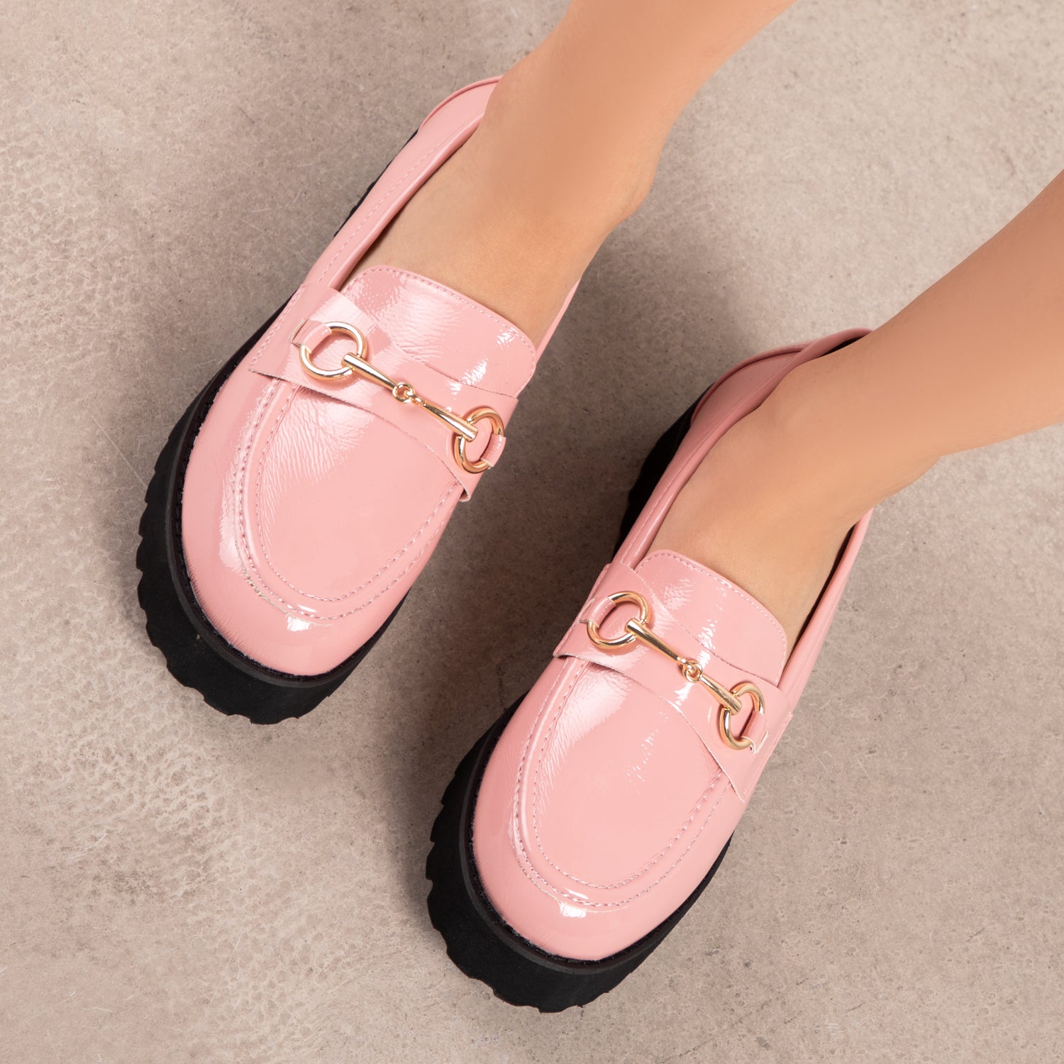 RAID Empire Chunky Shoe in Pink Crinkle
