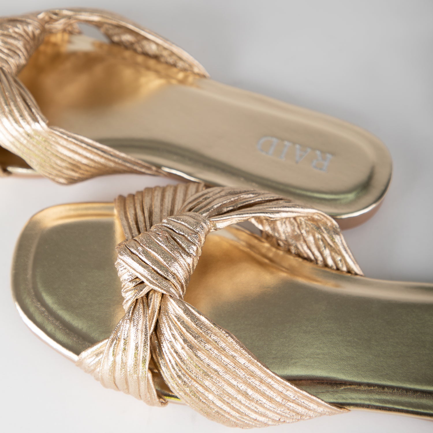 RAID Faraah Flat Sandals in Gold