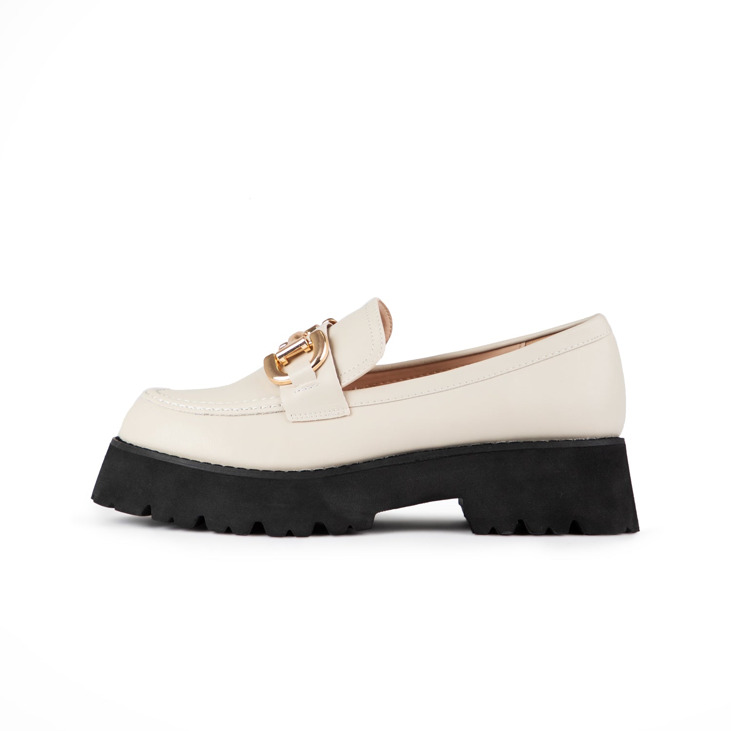 RAID Gennia Chunky Flat Shoes in Oat