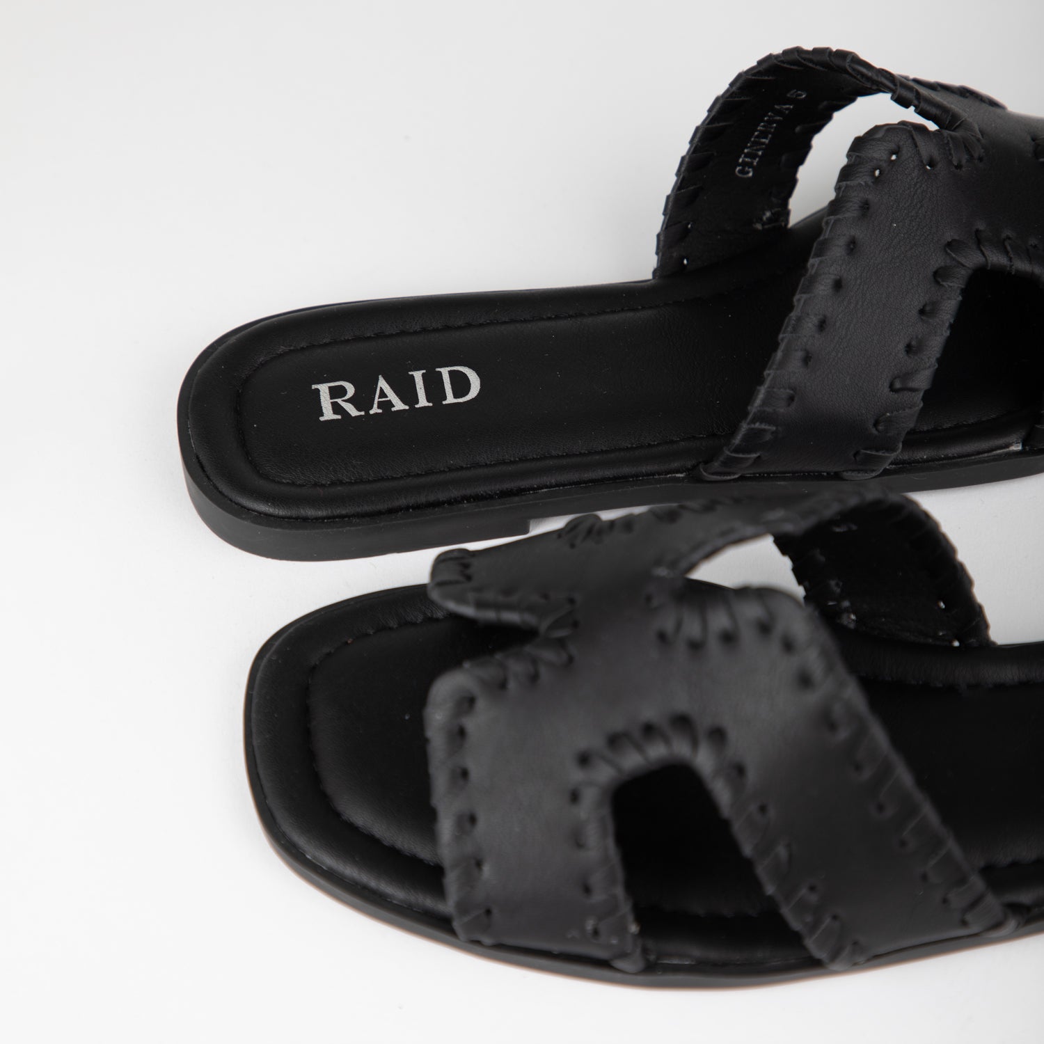 RAID Ginerva Flat Mules in Black