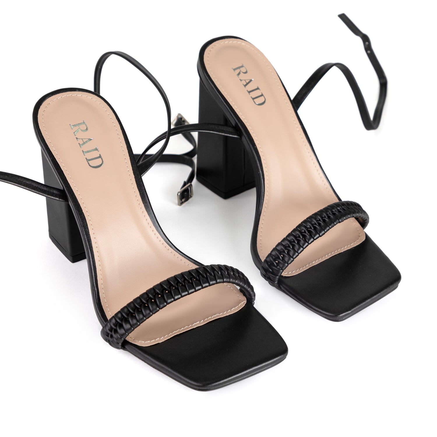 RAID Ginny Block Heels in Black