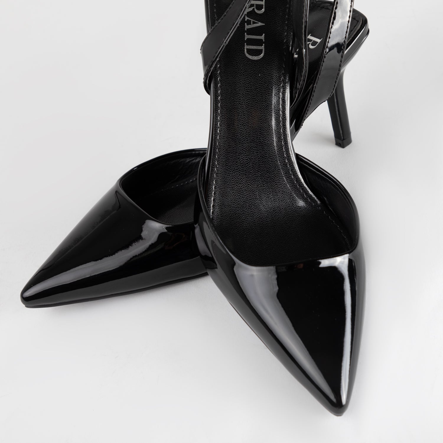 RAID Glimpse Slingback Heels in Black