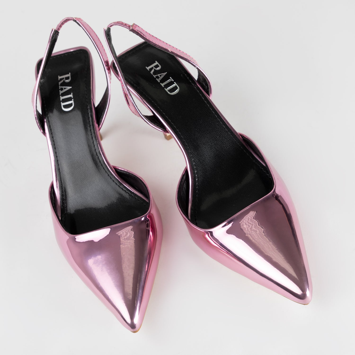 RAID Glimpse Slingback Heels in Pink