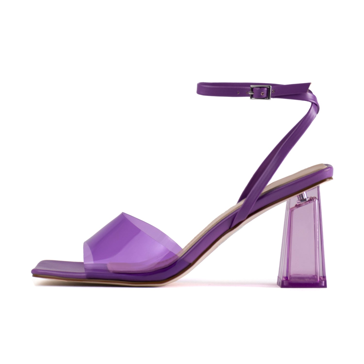 RAID Jane Perspex Heels in Purple