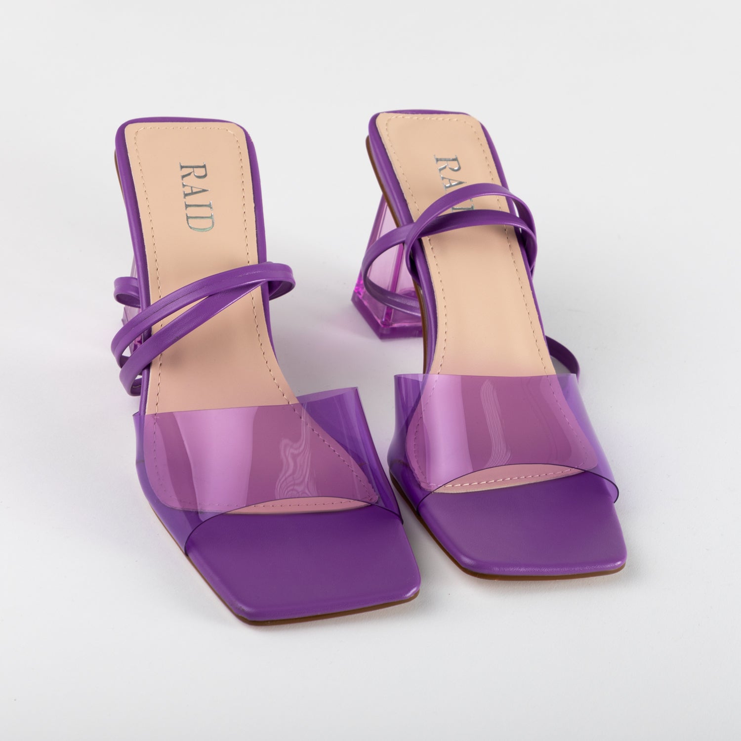 RAID Jane Perspex Heels in Purple