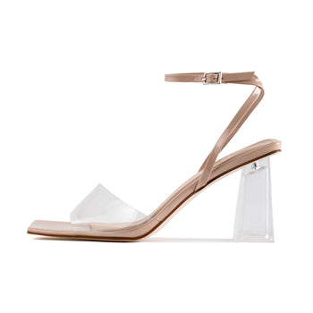 RAID Jane Perspex Heels in Nude