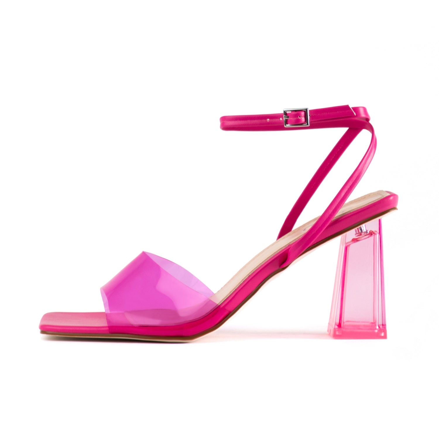 RAID Jane Perspex Heels in Pink