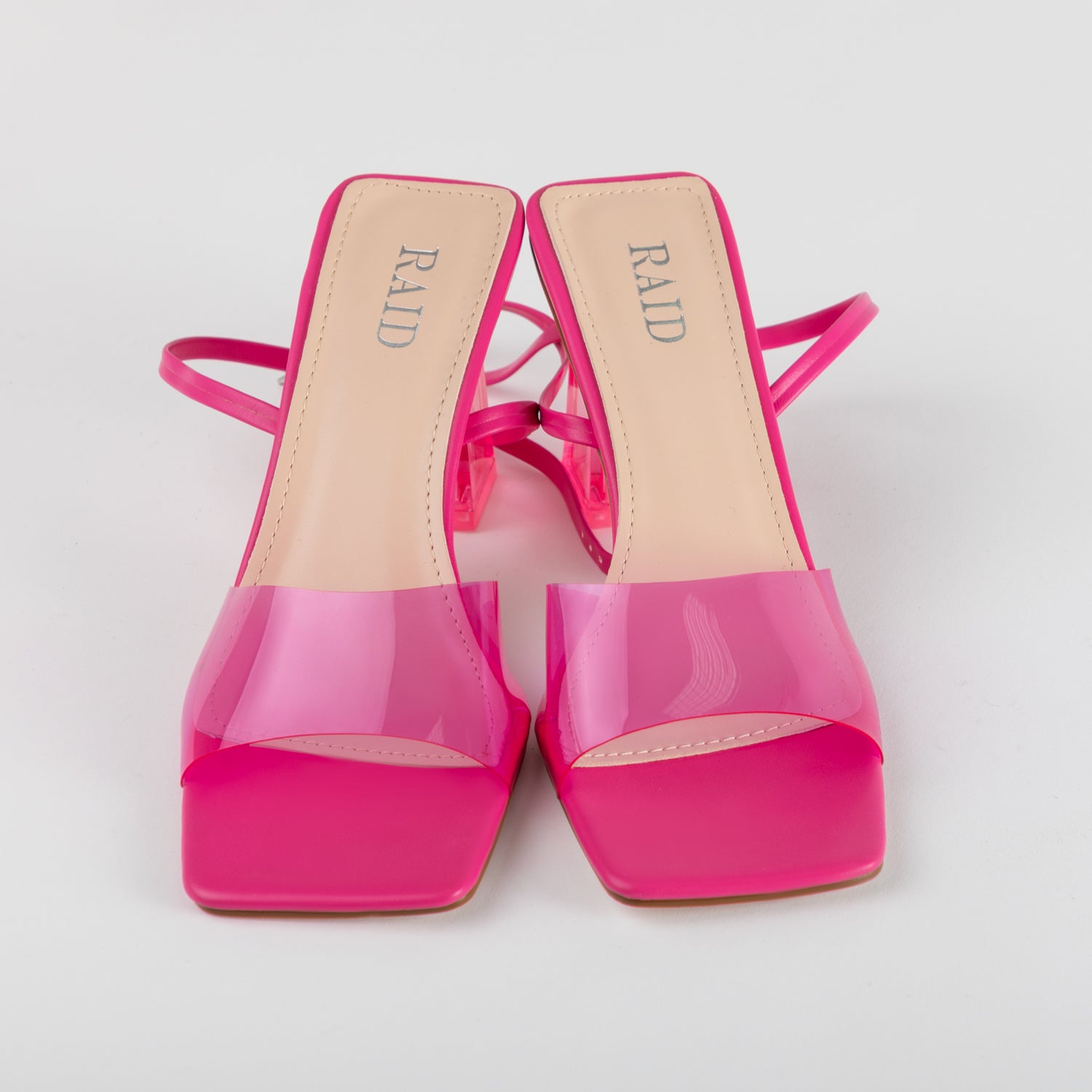 RAID Jane Perspex Heels in Pink