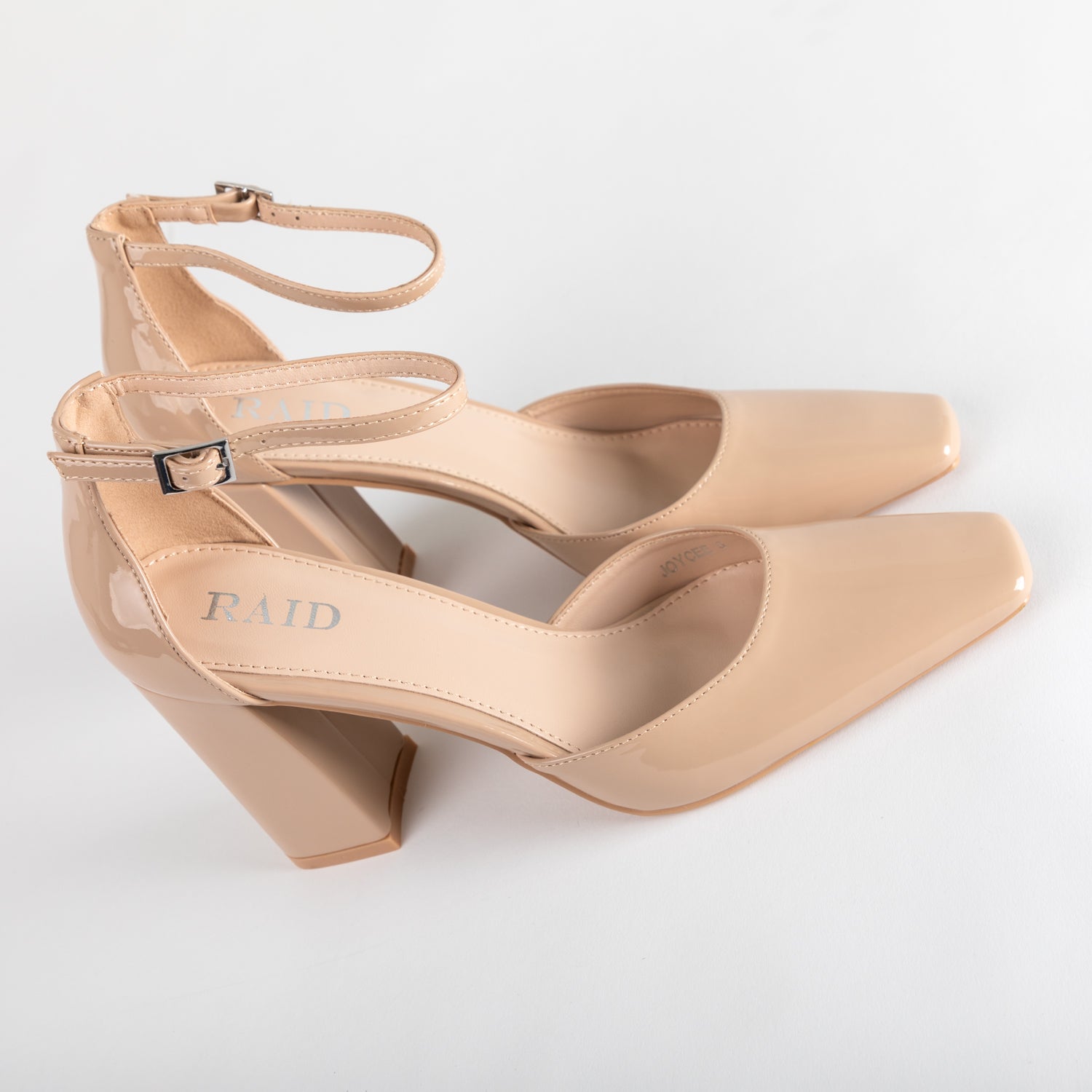 RAID Joycee Block Heels in Nude