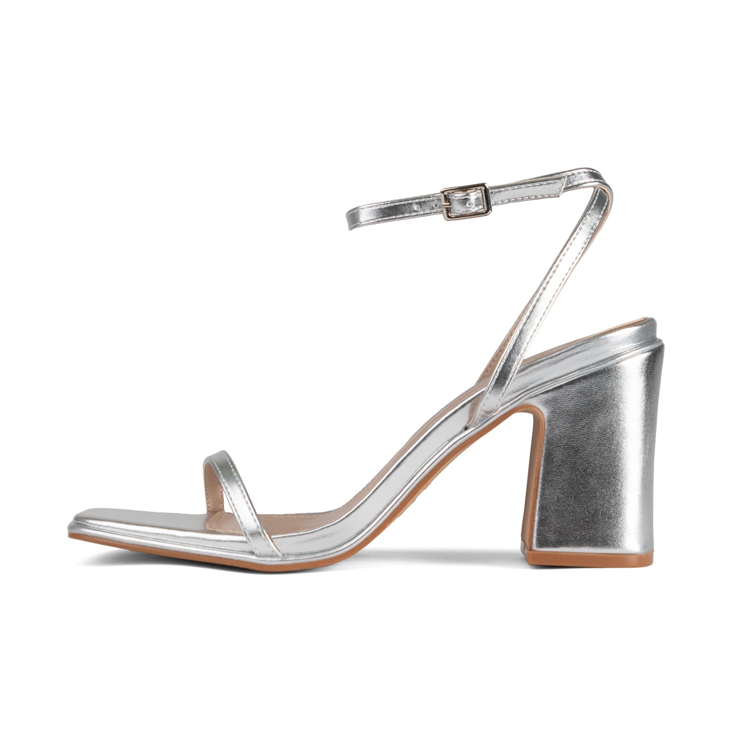 RAID Julina Block Heels in Silver