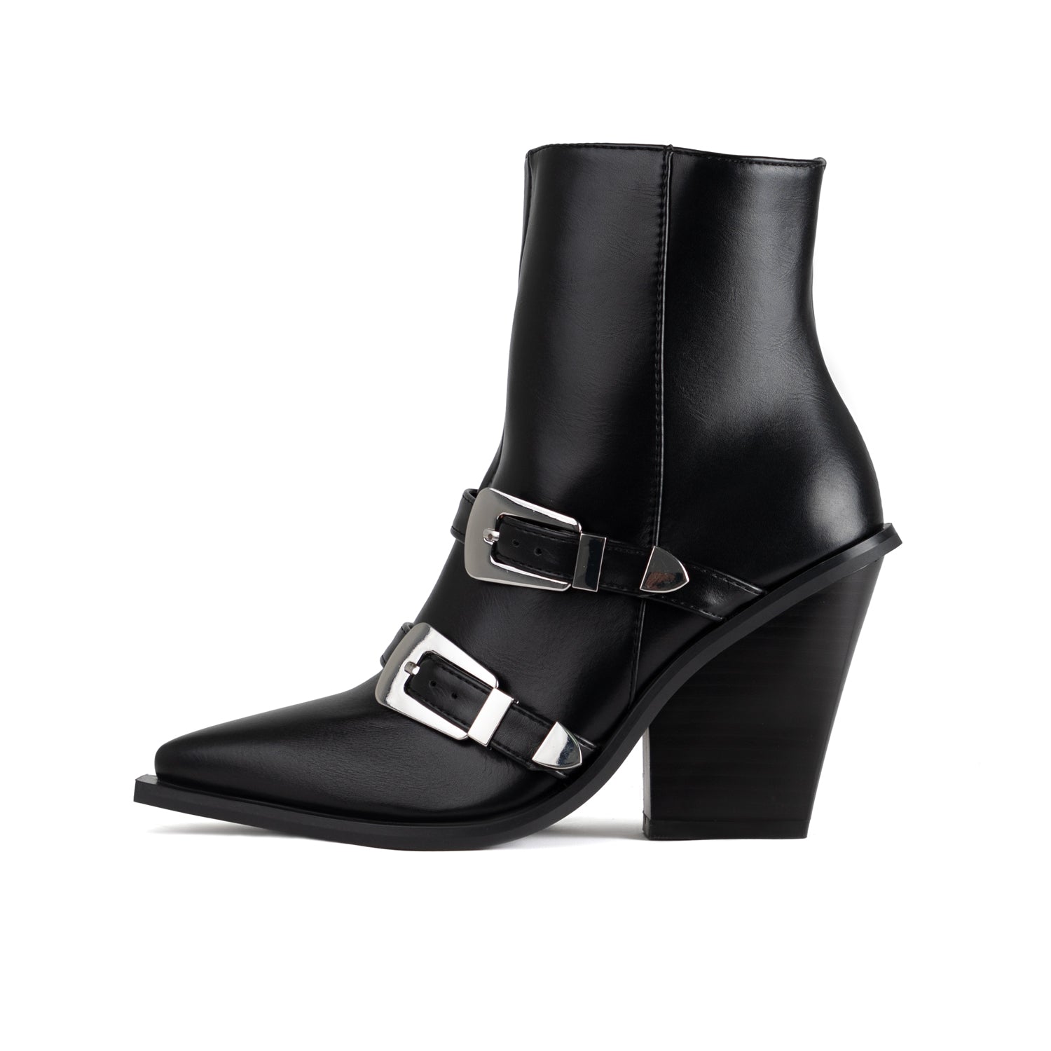 RAID June Block Heeled Ankle Boots in Black