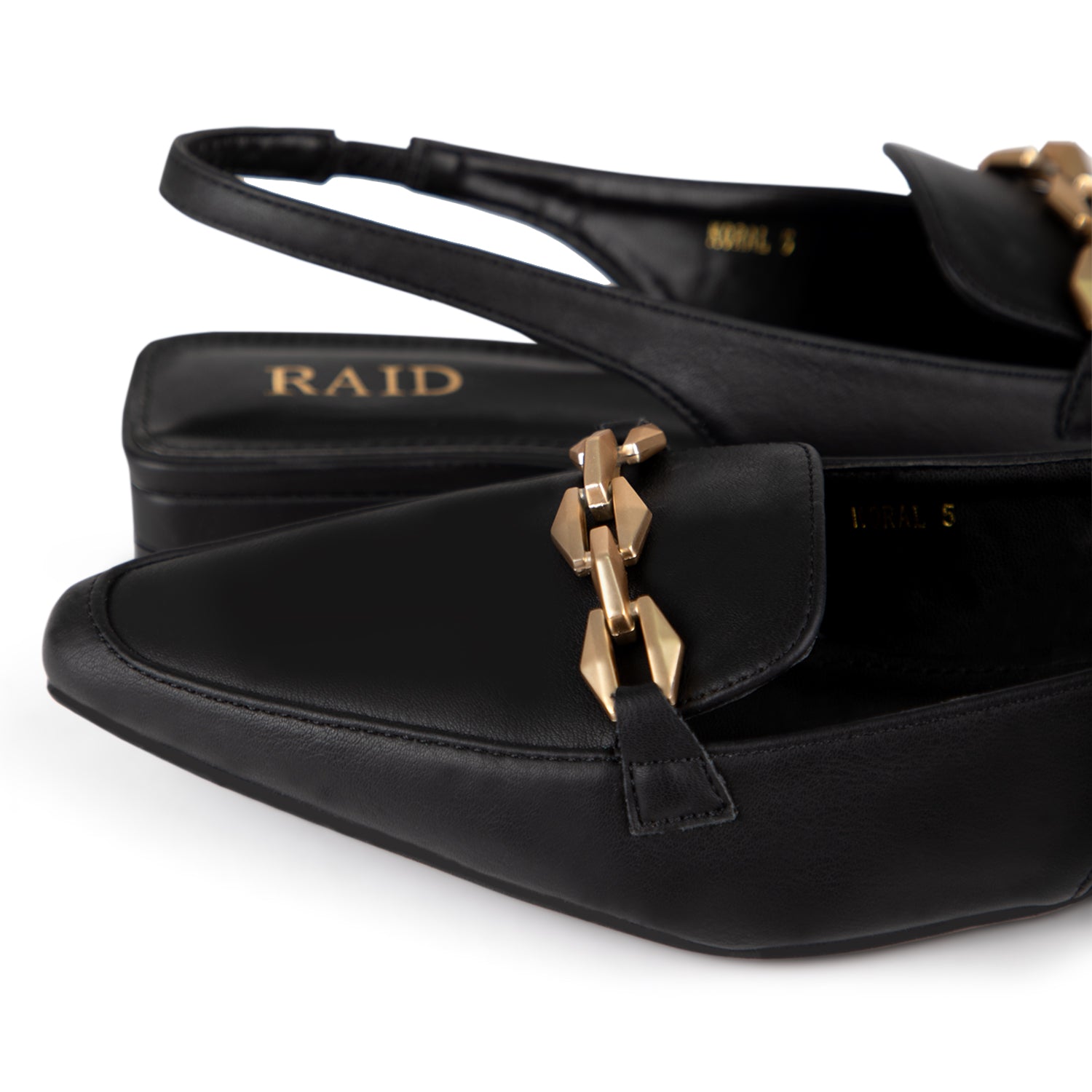 RAID Koral Flat Sandals in Black