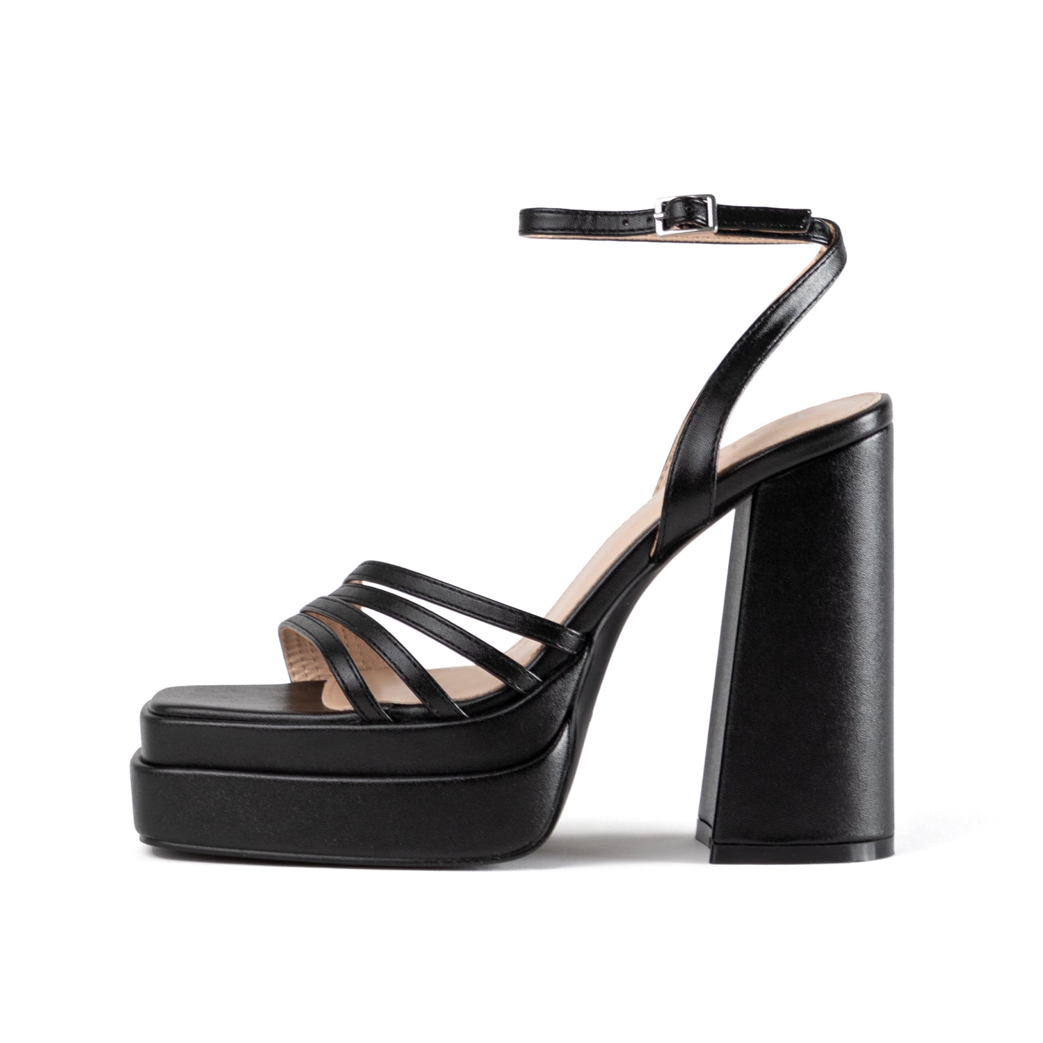 RAID Kylah Block Heeled Sandals in Black